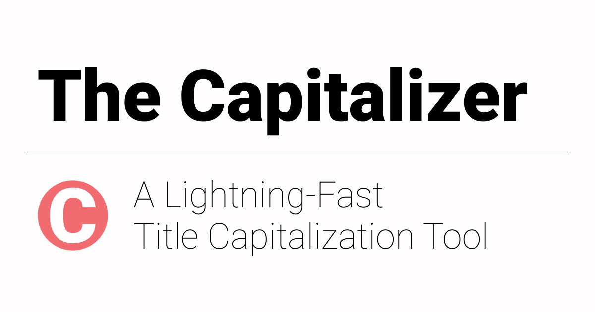 Capitalization tool hot sale